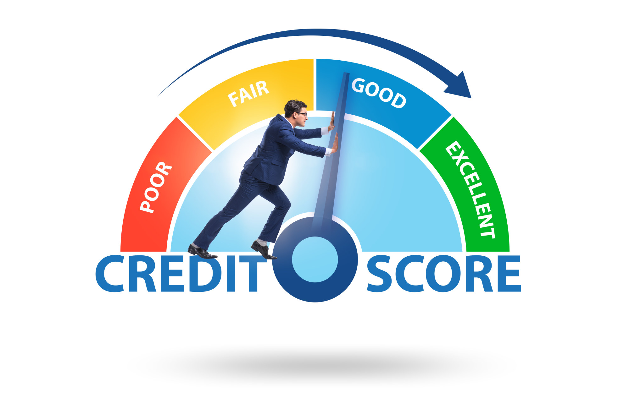 Businessman trying to improve credit score hacker for Credit Score Repair - Image 1